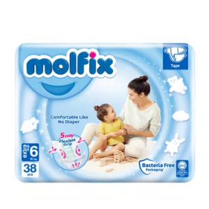 Molfix Jumbo Extra Large Belt 15+ Kg 38 Pcs (Made in Turkey)